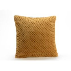 coussin damier camel 40x40 cm