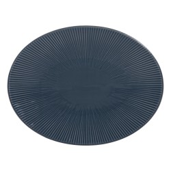 Plat ovale Bohémia 41,5cm bleu