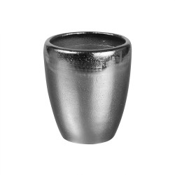 Vase en métal argenté cône...