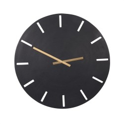 Horloge en métal noir 58 cm