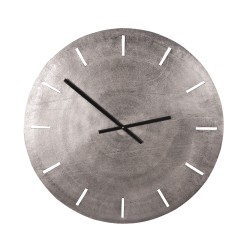 Horloge en métal argenté 73 cm