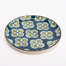 Assiette plate Imany bleu...