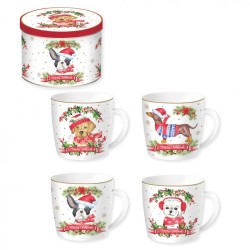 4 mugs assortis en...