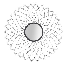 Miroir Mandala noir D79 cm