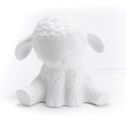 Lampe mouton porcelaine 