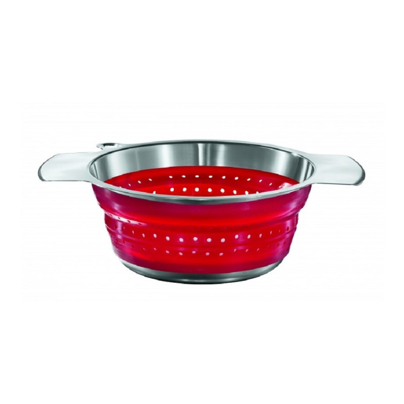 Passoire pliable 24cm Rouge