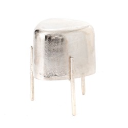 Tabouret porte-plante argent