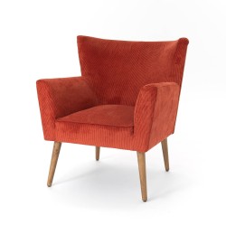 Fauteuil Léon terracotta