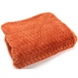 Plaid Chevron orange 130x170