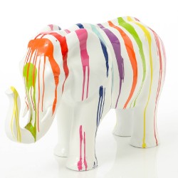 Eléphant Trash blanc 58 cm