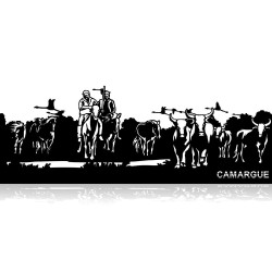 Plaque en métal Camargue 40cm