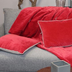 Coussin JAIPUR rouge 45x45