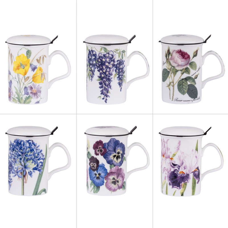 Mug infuseur Flower 32cl (1 modèle aléatoire)