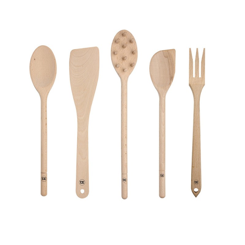 Ustensiles de cuisine, set de 3 pc, bois, Brabantia 