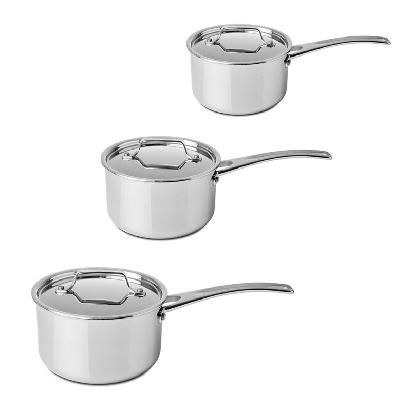 Set 3 casseroles 16 / 18 / 20 cm Tempra Inox LAGOSTINA