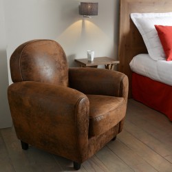 Fauteuil club marron