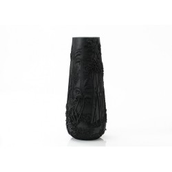 Vase noir feuille 83 cm 