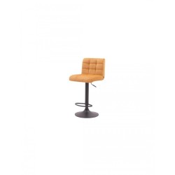 Tabouret velours moutarde