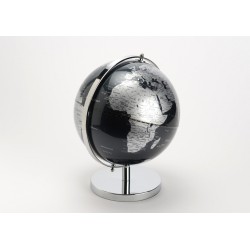 Globe monde noir/silver