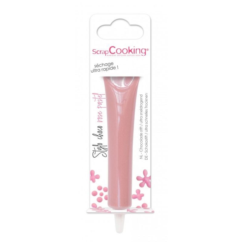 Stylo goût chocolat rose pastel 25g