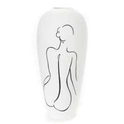 Vase femme blanc mate