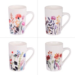 Coffret 4 mugs Flor 35 cl