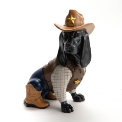 Chien basset cow boy 