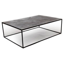 Table basse aluminium noir