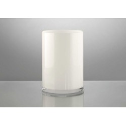 Vase cylindrique 21 cm blanc 