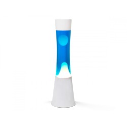 Lampe Lave 40 cm bleu/blanc