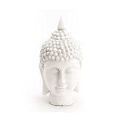 Tête de Buddha blanc vieilli 