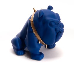 Bulldog origami bleu mat