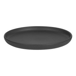 Assiette de présentation 31 cm en grès noir Vésuvio
