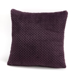 Coussin Damier 40x40 cm prune