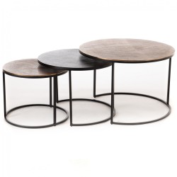 Set de 3 tables basses rondes 