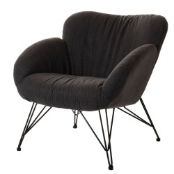 Fauteuil Océane gris foncé 