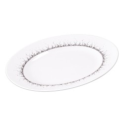 Plat ovale Boréalis gris 35 cm