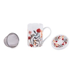 Mug infuseur en verre tisanière rouge 43 cl : Accessoires pour boissons  chaudes BASTIDE DIFFUSION alimentation bio - botanic®