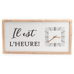 Horloge Il est l'heure 