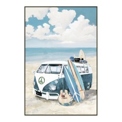 Toile Van sur la plage 80x120