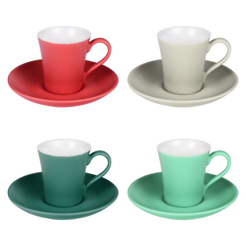 Lot De 6 Mugs Five Simply Smart Avec Support Métal – Couleurs Assorties, 26 Cl, Lavables Micro-ondes