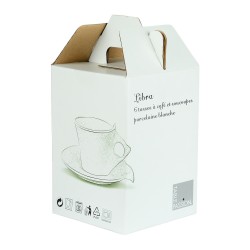 Coffret 6 tasses à café 10cl en porcelaine Shapes