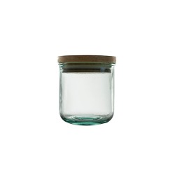 Bocal en verre - couvercle bois - 0.8L