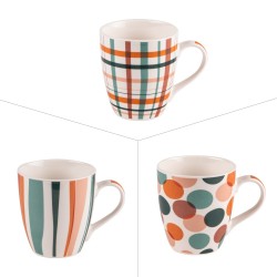 Lot de 6 tasses a cafe et sous-tasses bl