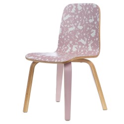 Chaise enfant rose lapin...