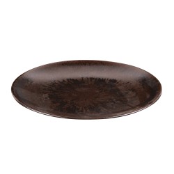 Assiette plate basalte 27 cm (lot de 6) Couleur marron Table Passion