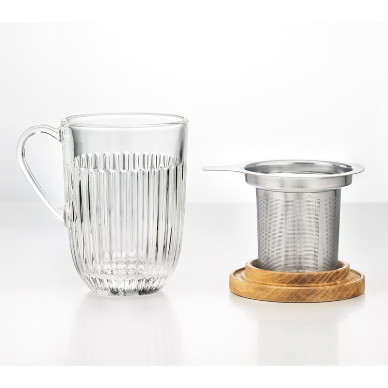 Tisanière en verre avec infuseur inox amovible 550 ml - Herboristerie du  Valmont