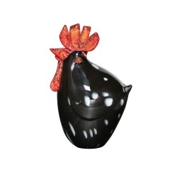 Poule noir 10 cm