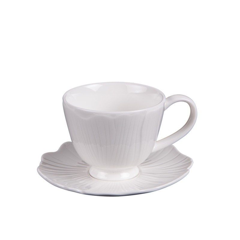 Tasse à thé avec sous tasse Ginkgo 20 cl (lot de 6)