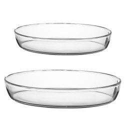 Lot de 2 plats ovales 26+35 cm